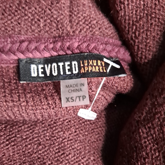 Devoted luxury apparel Crew neck maroon size XS - Picture 6 of 8
